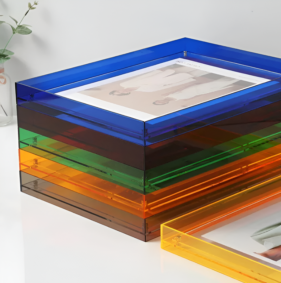 Acrylic Photo Frame | Floating Display, Freestanding or Wall-Mounted | Scratch-Resistant, Optically Clear Finish 8