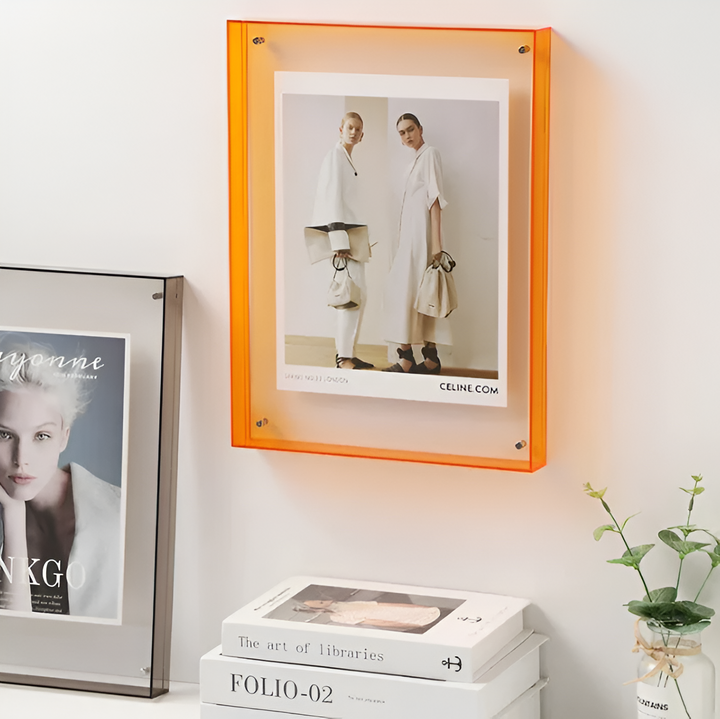 Acrylic Photo Frame | Floating Display, Freestanding or Wall-Mounted | Scratch-Resistant, Optically Clear Finish 1