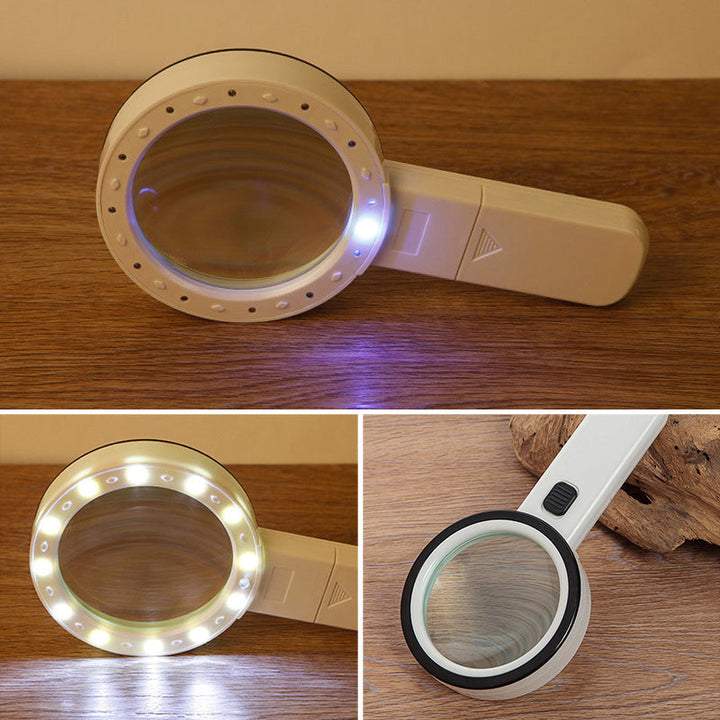 30x Optical Magnifier with LED Light | 12 Bright LED Lights &amp; Glass Lens | Battery-Powered, Distortion-Free Clarity 8