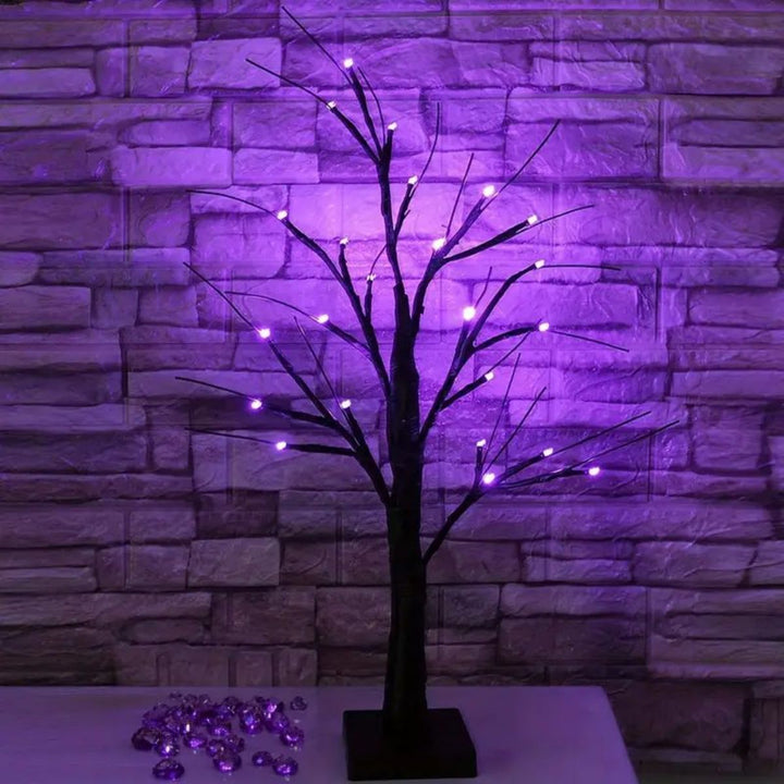 Illuminated Branch Light Halloween Decoration | 24 LED Bendable Branches | USB or Battery Powered Ambient Glow