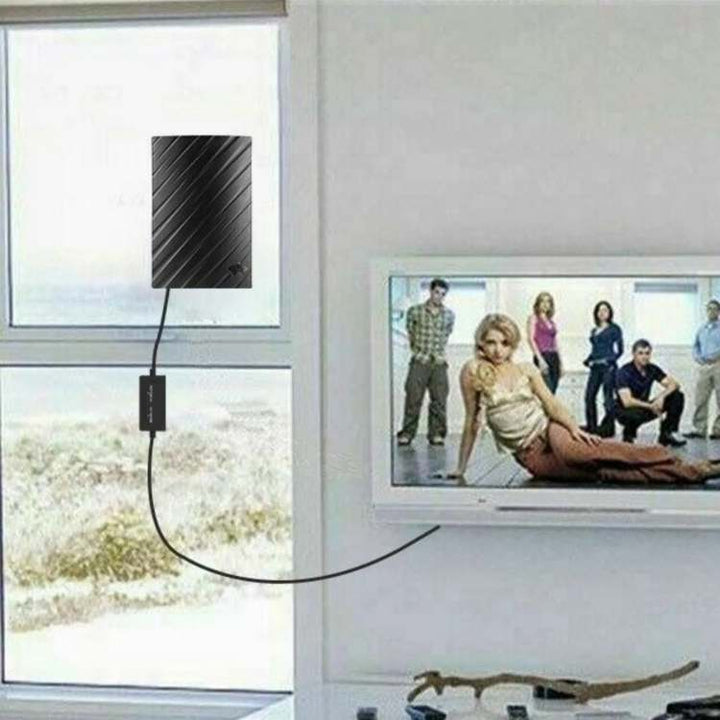 Indoor TV Aerial 4K HD | Long Range Signal Reception, Up to 600 Miles | Plug &amp; Play Setup, No Cable Bills Needed