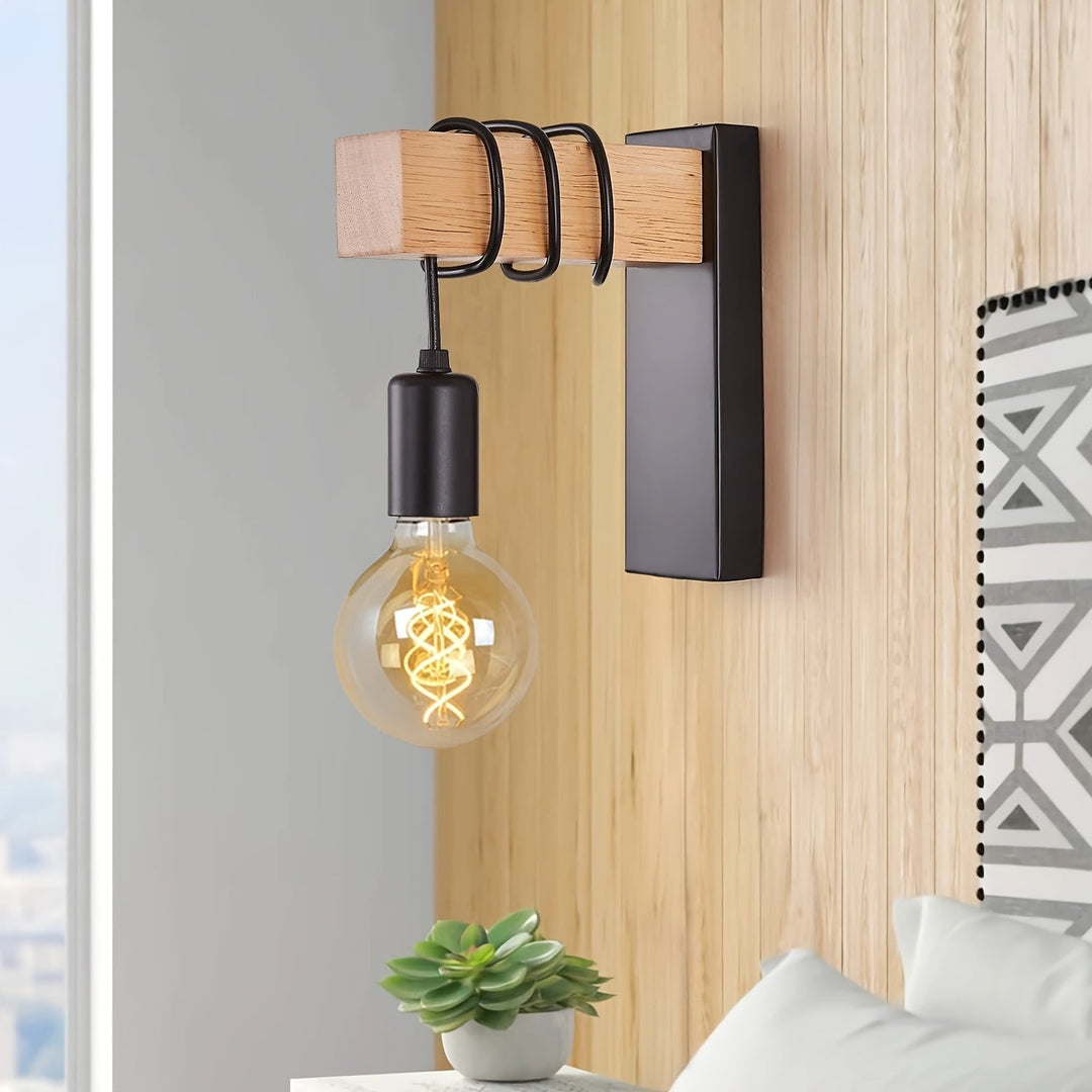 Industrial Wall Sconce E27 Hardwired Indoor Light Fixture Modern Wall Lamp 0