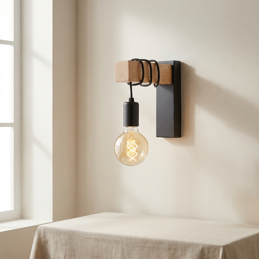 Industrial Wall Sconce E27 Hardwired Indoor Light Fixture Modern Wall Lamp 1