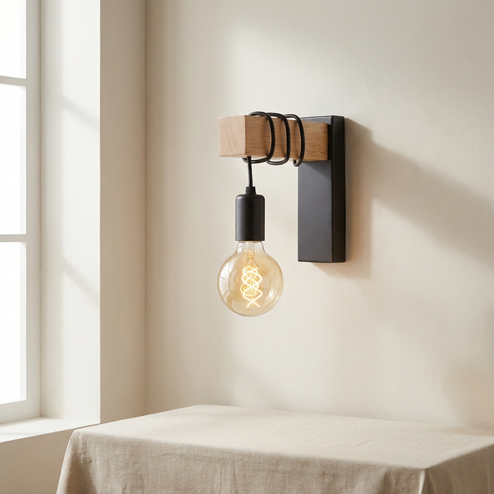 Industrial Wall Sconce E27 Hardwired Indoor Light Fixture Modern Wall Lamp 1