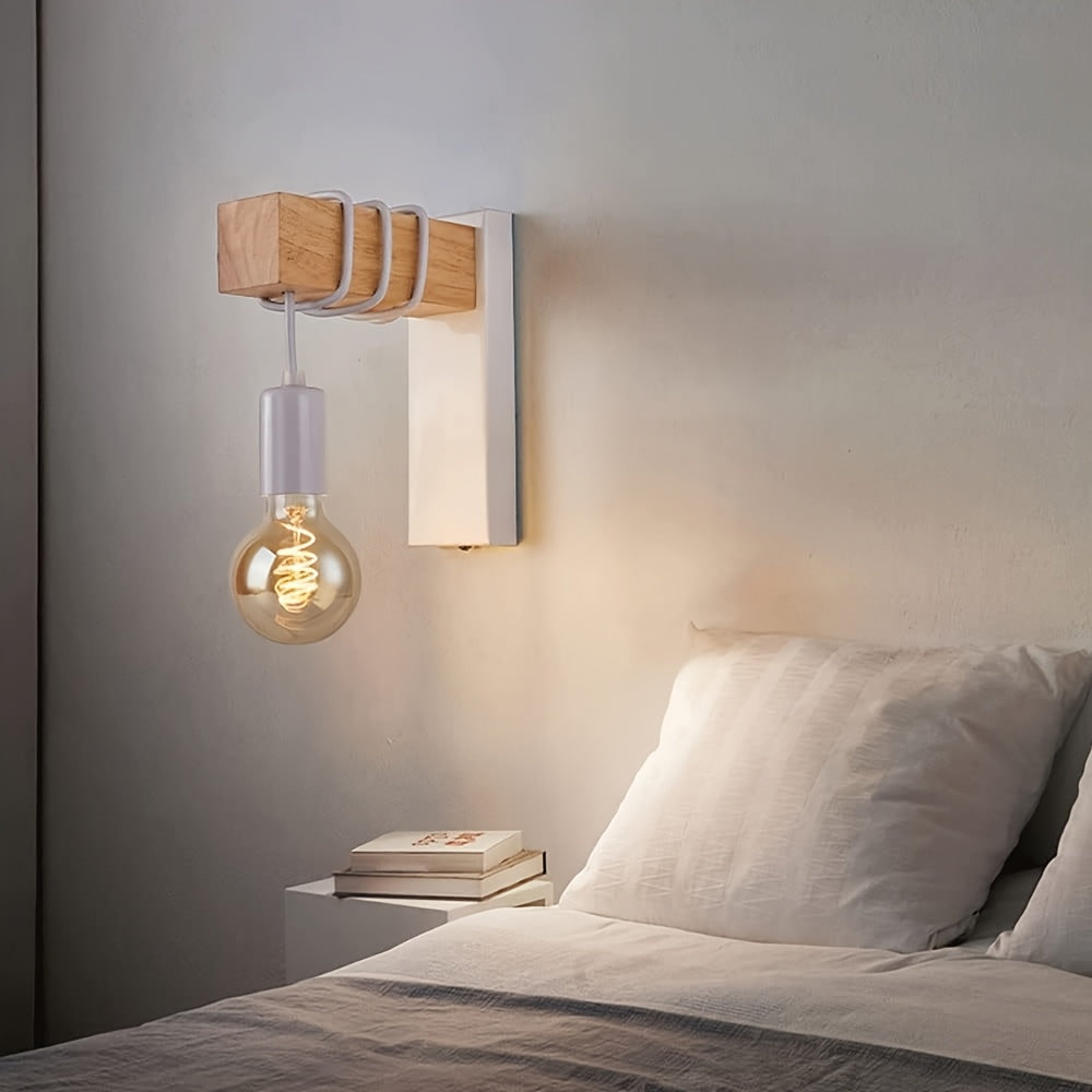 Industrial Wall Sconce E27 Hardwired Indoor Light Fixture Modern Wall Lamp 2