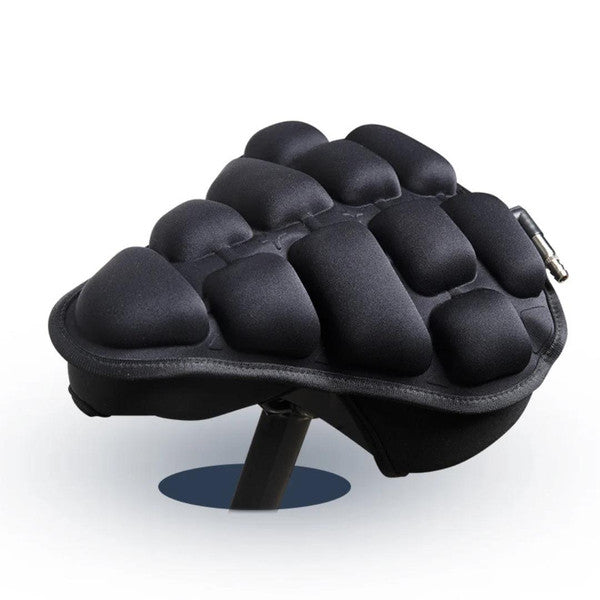 Inflatable Bicycle Seat Cushion | Shock-Absorbing 3D Air Pad Reduces Vibration by 45% | Anti-Slip TPU &amp; Lycra Build