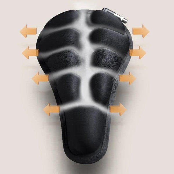 Inflatable Bicycle Seat Cushion | Shock-Absorbing 3D Air Pad Reduces Vibration by 45% | Anti-Slip TPU &amp; Lycra Build
