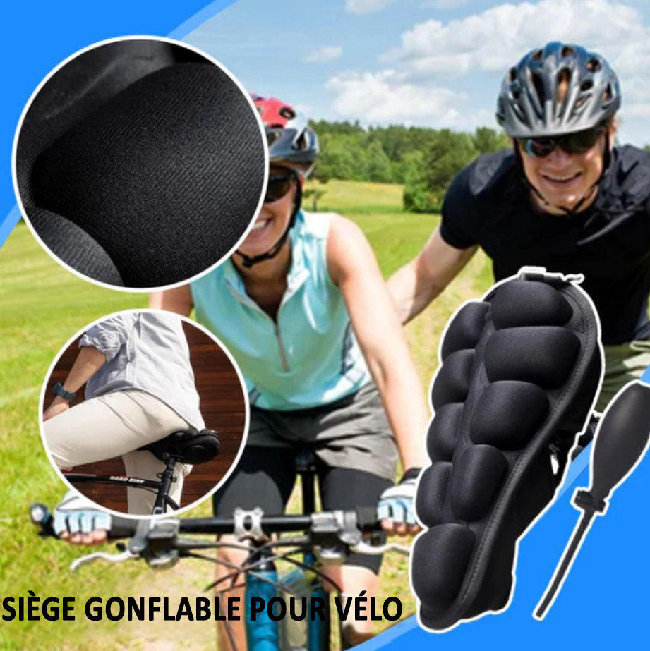 Inflatable Bicycle Seat Cushion | Shock-Absorbing 3D Air Pad Reduces Vibration by 45% | Anti-Slip TPU & Lycra Build