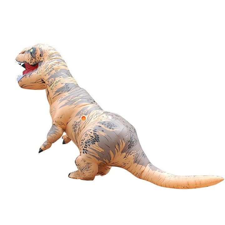 Inflatable Dinosaur Costume T-Rex Halloween Outfit | Fan-Powered with Gloves Included | Lightweight Polyester Build