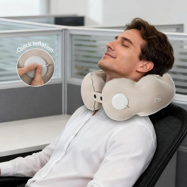 Inflatable Neck Pillow | U-Shape Expandable Travel Pillow