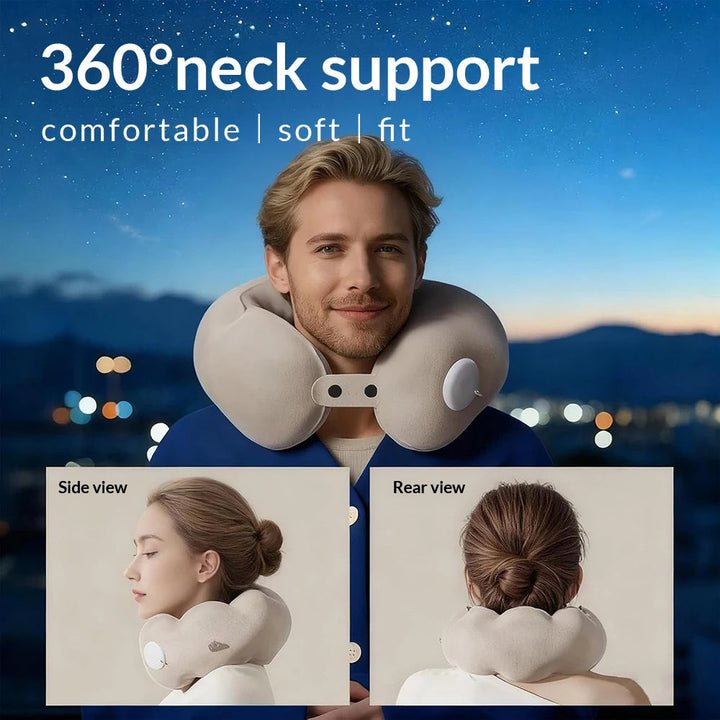 Inflatable Neck Pillow | U-Shape Expandable Travel Pillow