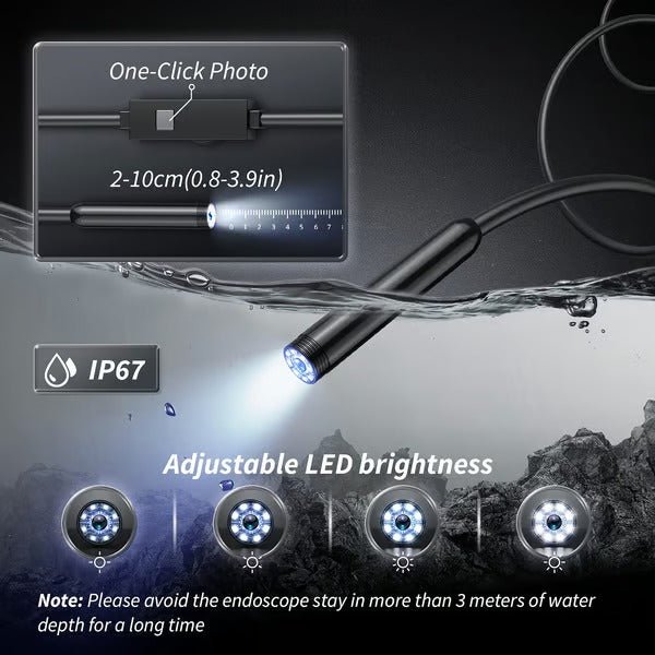 Inspection Camera | ZoomGlide Waterproof Endoscope for Phones