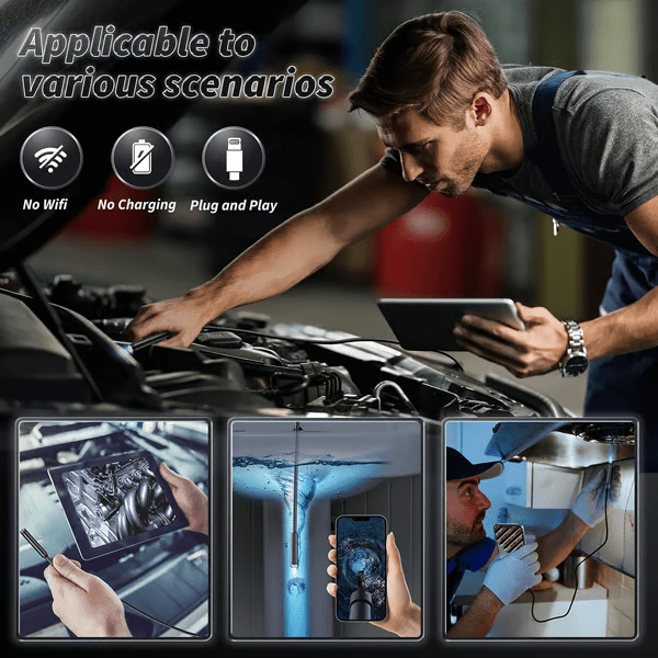 Inspection Camera | ZoomGlide Waterproof Endoscope for Phones