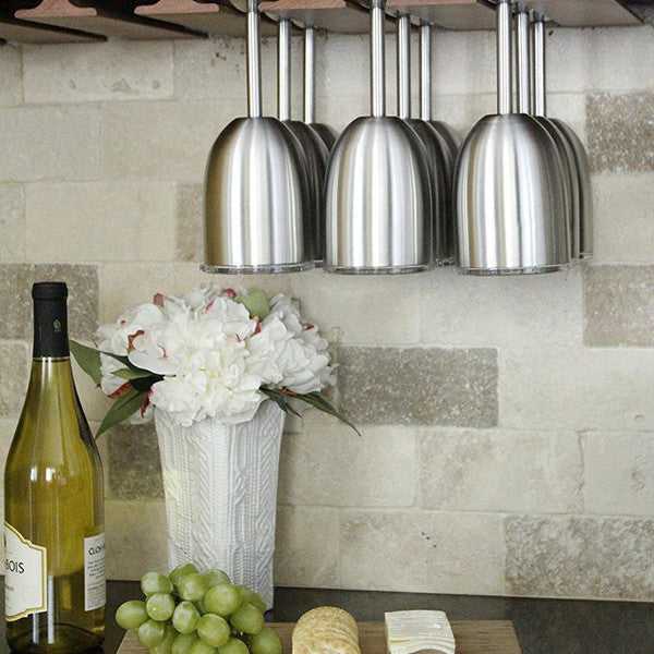 Insulated Stainless Steel Wine Glasses | Double Wall Thermal Cups with Leak-Proof Lid | Shatterproof &amp; Dishwasher Safe