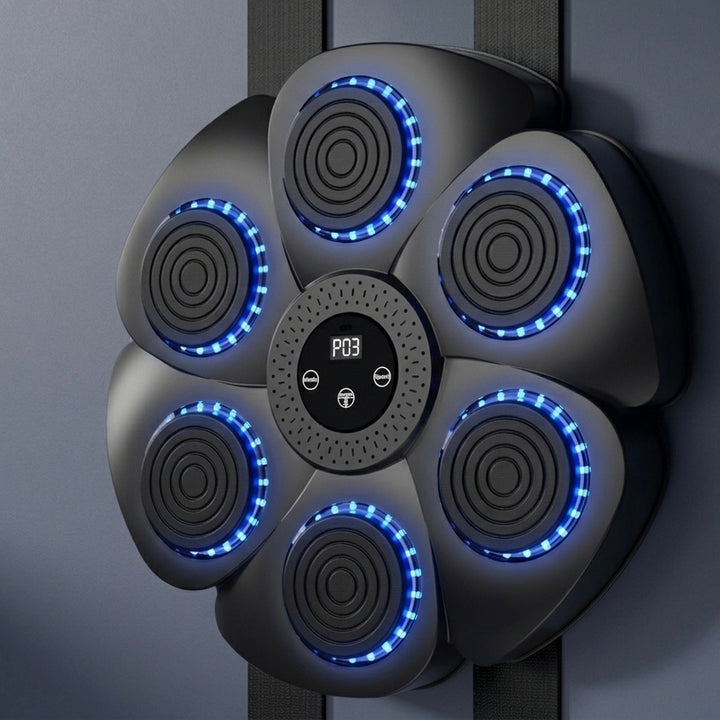 Interactive Boxing Machine | Wall-Mounted Fitness Trainer | Bluetooth | RGB | USB Rechargeable