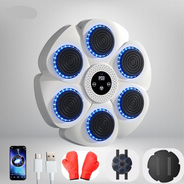 Interactive Boxing Machine | Wall-Mounted Fitness Trainer | Bluetooth | RGB | USB Rechargeable
