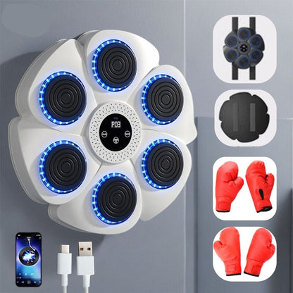 Interactive Boxing Machine | Wall-Mounted Fitness Trainer with Bluetooth Music | Engaging Home Boxing Equipment for All Ages 2