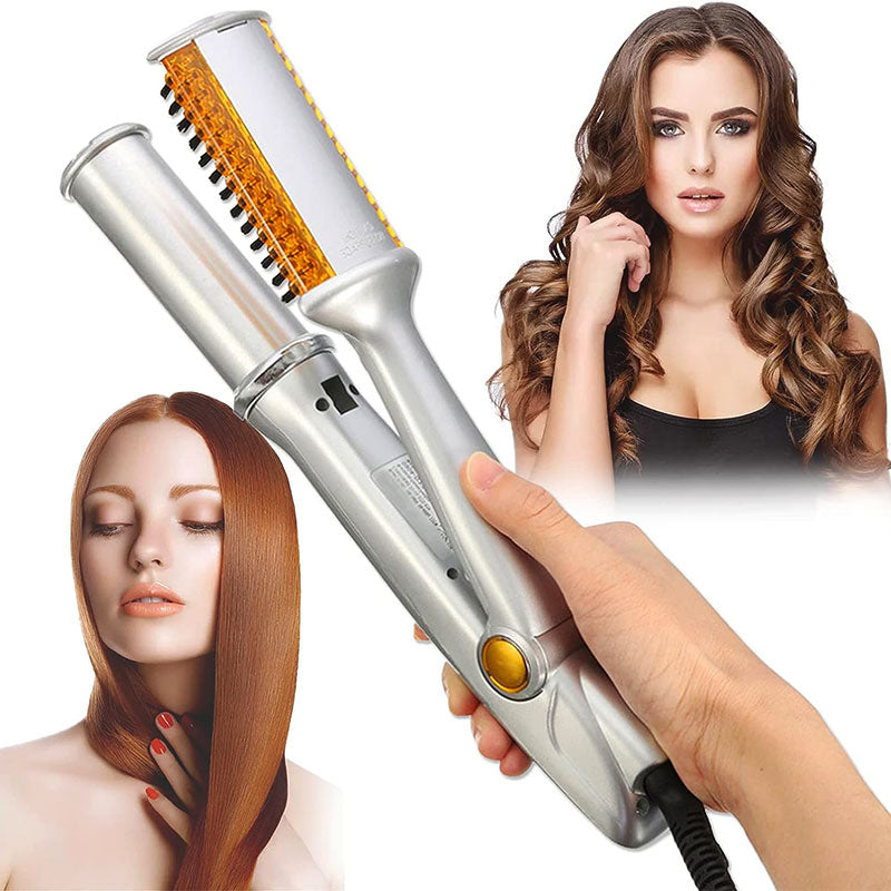 2-in-1 Rotating Hair Brush | Straightens, Curls and Styles in One Pass | Rapid Heat-Up Reduces Frizz and Boosts Shine 2