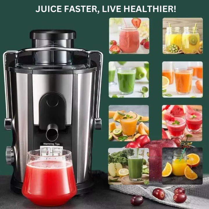 Electric Juicer Machine Stainless Steel Blade | Dual Speed Settings &amp; Wide Feed Chute | 800W Motor for Fast Fresh Juice 2
