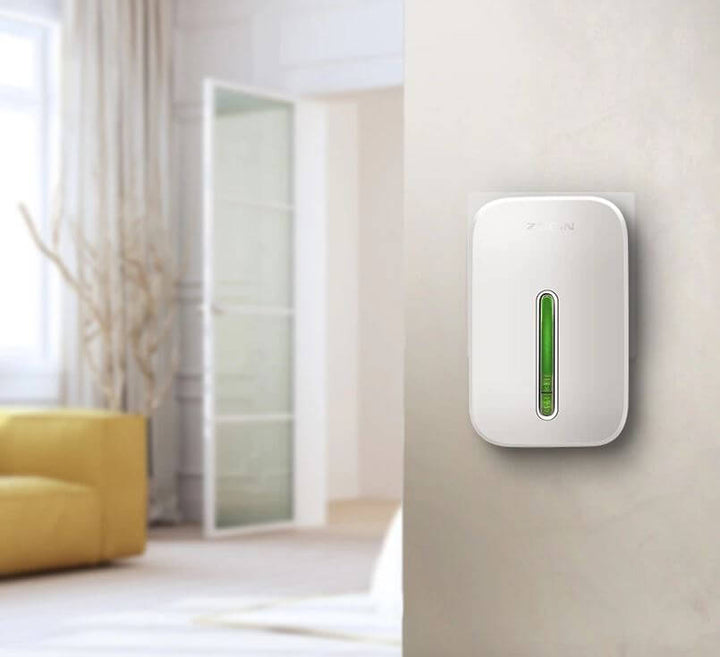 Wireless Doorbell Kinetic Button No Battery Required | 120 m Range, IP44 Weatherproof | Mains Receiver, 100 dB, LED 4