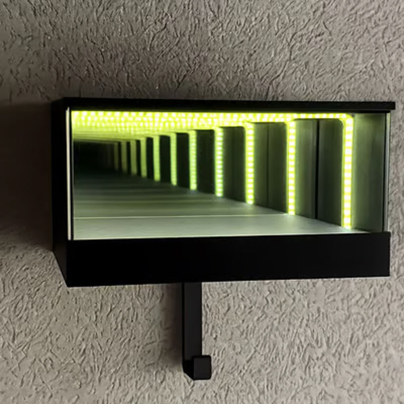 Key holder with infinity mirror and LED lighting 6
