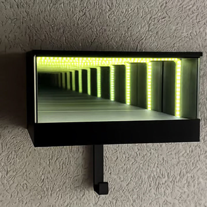 Key holder with infinity mirror and LED lighting 6
