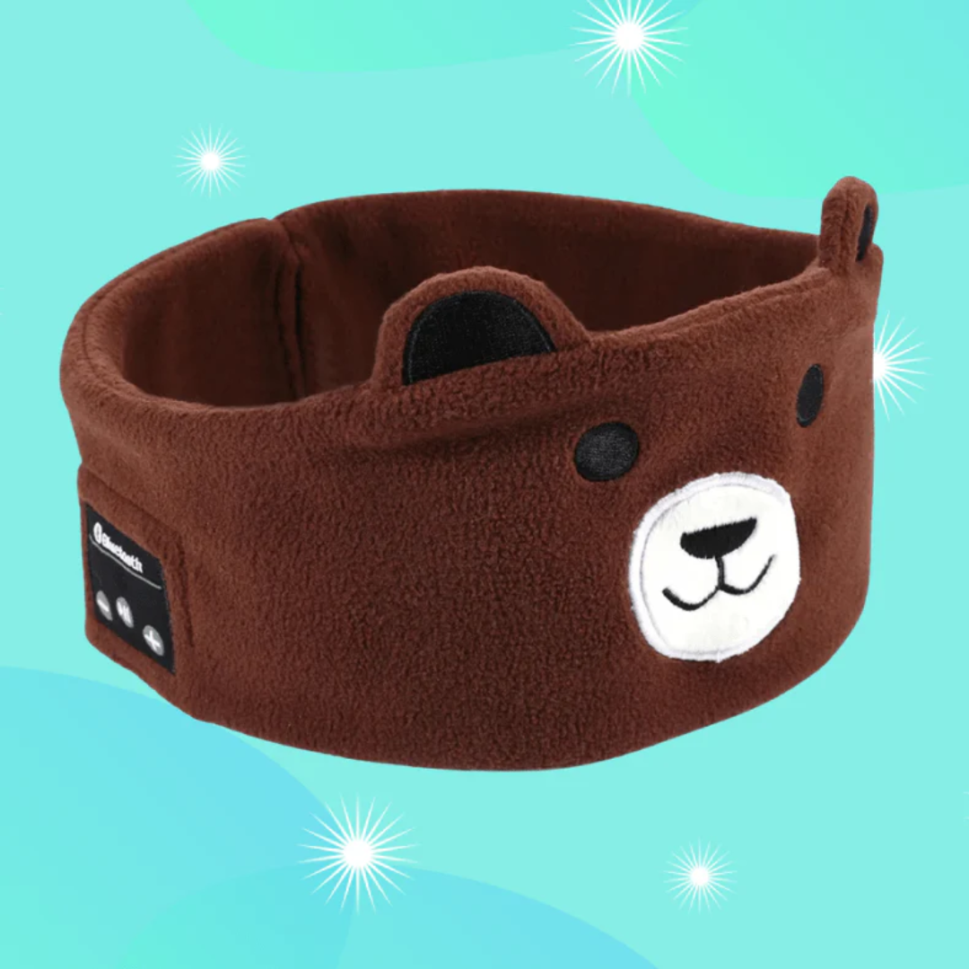 Kids Animal Print Sleep Headband Light Blocking Eye Mask