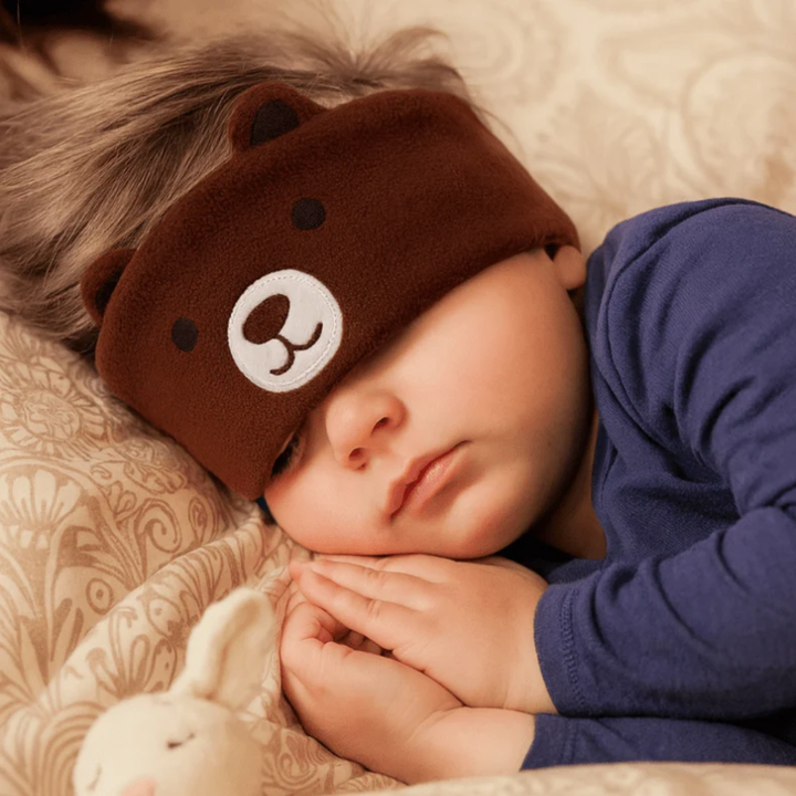 Kids Animal Print Sleep Headband Light Blocking Eye Mask