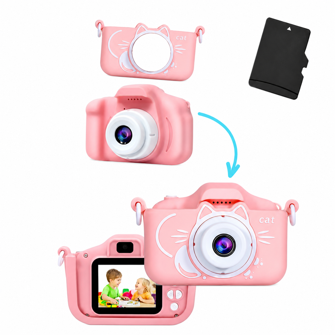 Kids Camera | Dual Lens | 12MP | 1080P | Shockproof | 2" IPS Screen | 32GB | Ages 3+
