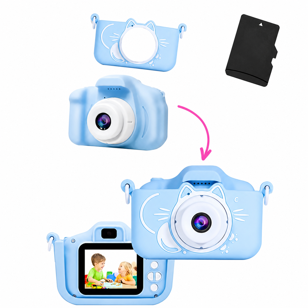 Kids Camera | Dual Lens | 12MP | 1080P | Shockproof | 2" IPS Screen | 32GB | Ages 3+