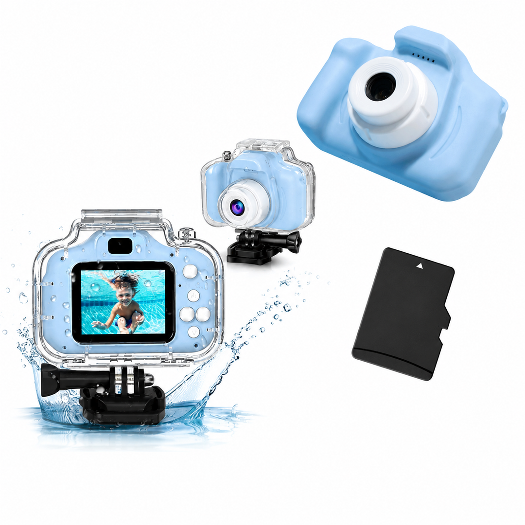 Kids Camera | Dual Lens | 12MP | 1080P | Shockproof | 2" IPS Screen | 32GB | Ages 3+
