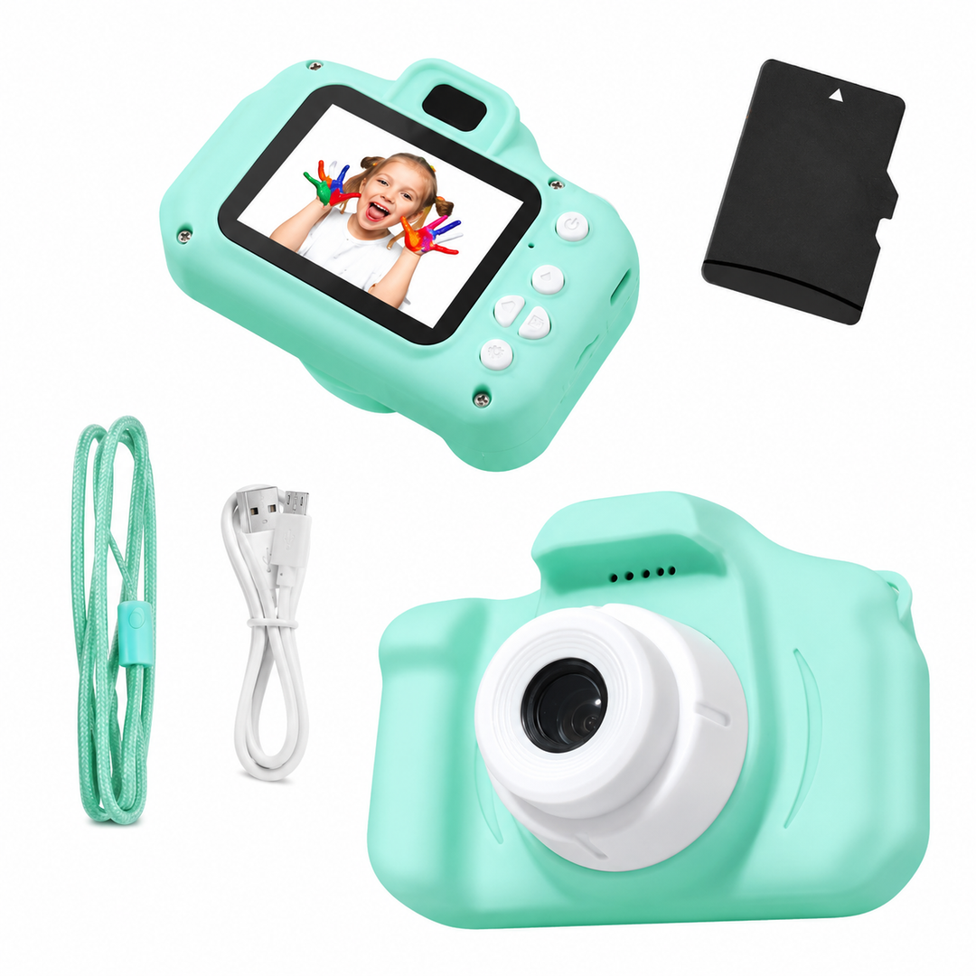 Kids Camera | Dual Lens | 12MP | 1080P | Shockproof | 2" IPS Screen | 32GB | Ages 3+