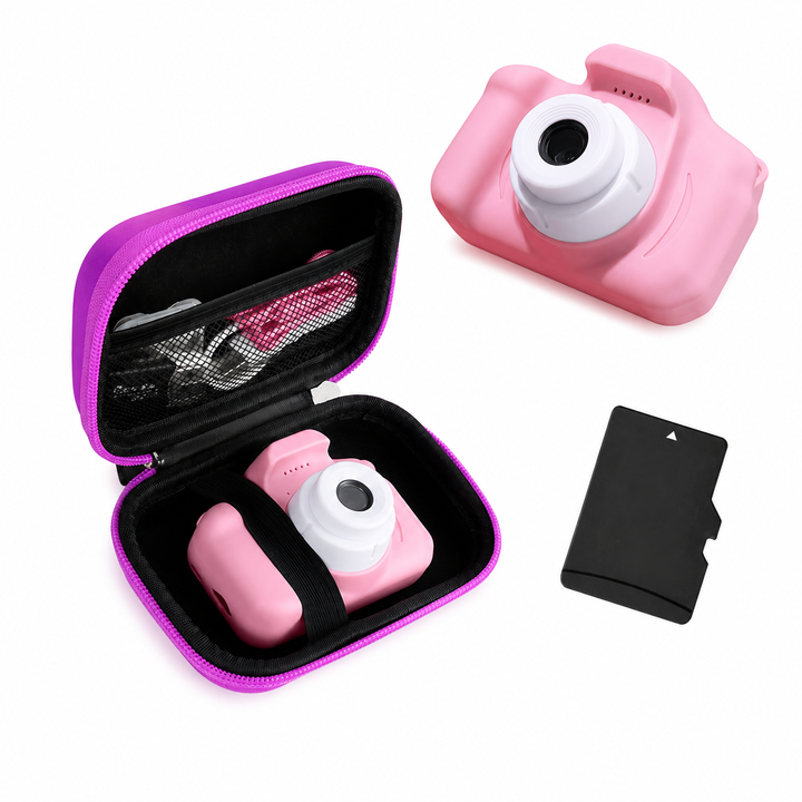 Kids Camera | Dual Lens | 12MP | 1080P | Shockproof | 2" IPS Screen | 32GB | Ages 3+