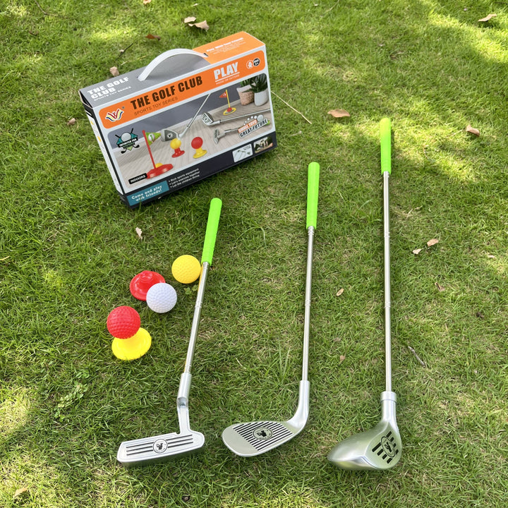 Kids Golf Club Set | Adjustable Telescopic Clubs | Ages 3–8 | Indoor &amp; Outdoor | Complete Set
