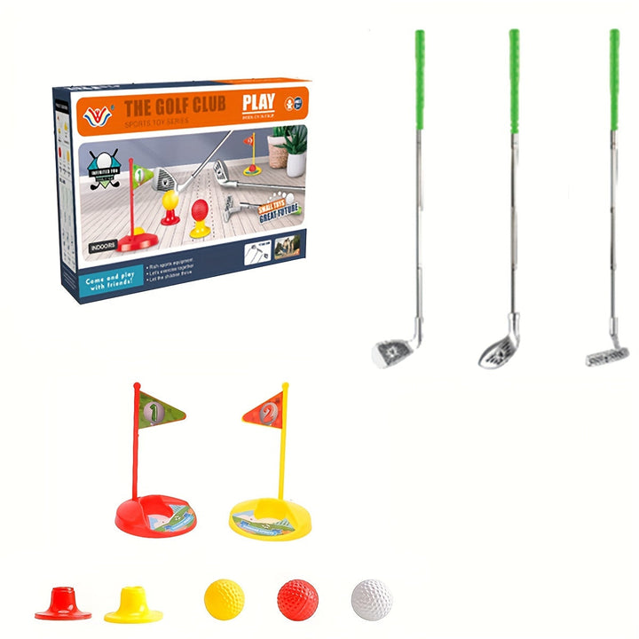 Kids Golf Club Set | Adjustable Telescopic Clubs | Ages 3–8 | Indoor &amp; Outdoor | Complete Set