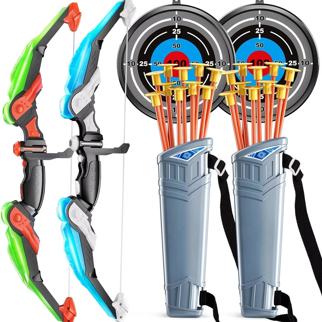 Kids LED Archery Set | Suction Cup Arrows | Outdoor | Ages 3+ | Complete Kit