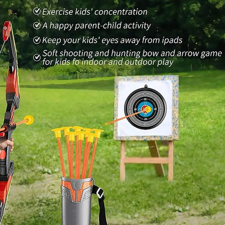 Kids LED Archery Set | Suction Cup Arrows | Outdoor | Ages 3+ | Complete Kit