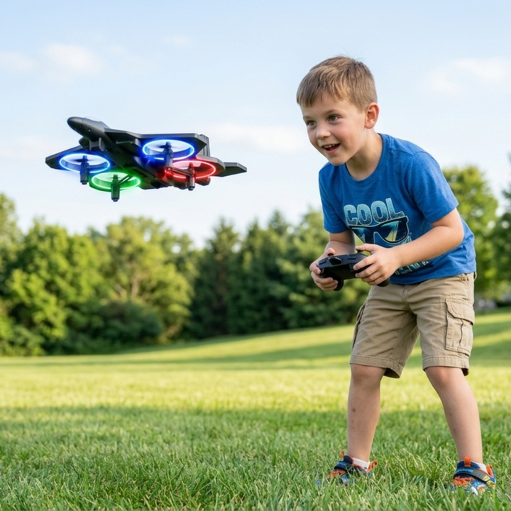 Kids LED Foam Drone | Crash-Resistant | Remote Control | Beginner-Friendly | Ages 5+