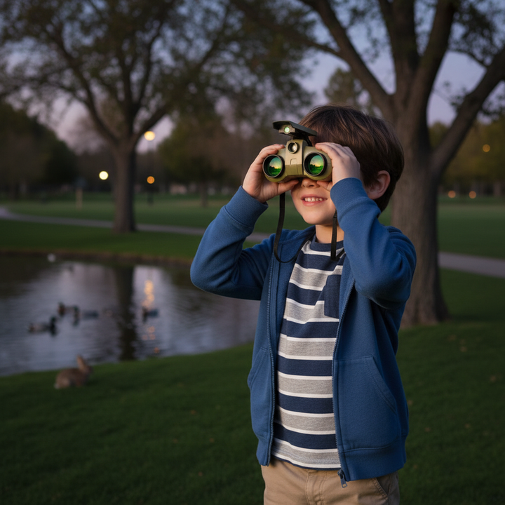 Kids Night Vision Goggles &amp; Binoculars | 4x Magnification | 8m Night Vision | Durable &amp; Weatherproof