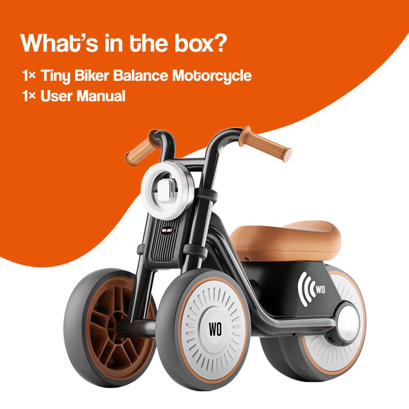 Kids Ride-On Motorcycle | Anti-Tip | Light &amp; Sound | Silent EVA Wheels | Ages 1–6 | Up to 30kg
