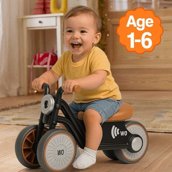 Kids Ride-On Motorcycle | Anti-Tip | Light &amp; Sound | Silent EVA Wheels | Ages 1–6 | Up to 30kg
