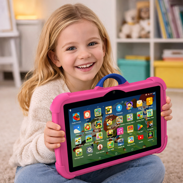 Kids Tablet | Android 13 | Quad-Core | 4GB RAM | 64GB | Shockproof Case | Parental Controls