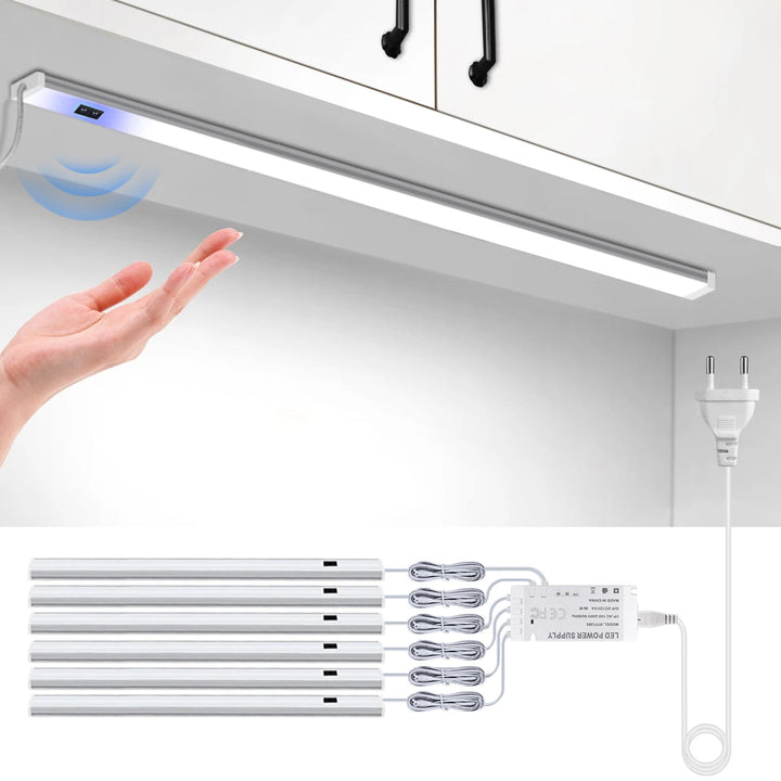 Kitchen LED Under Cabinet Light with Sensor | Hand-Scan Motion LED Bar