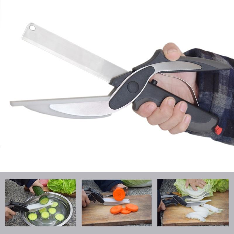Kitchen Scissor 2-in-1 | Clever Cutter Scissors with Built-In Board