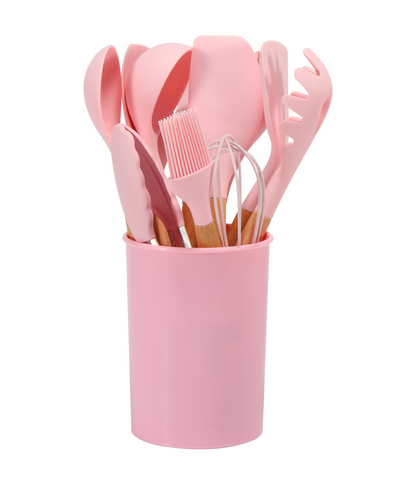 Kitchen Utensil Set 12-Piece | Heat-Resistant, Non-Slip Ergonomic Handles | Dishwasher Safe, Available in 9 Colours