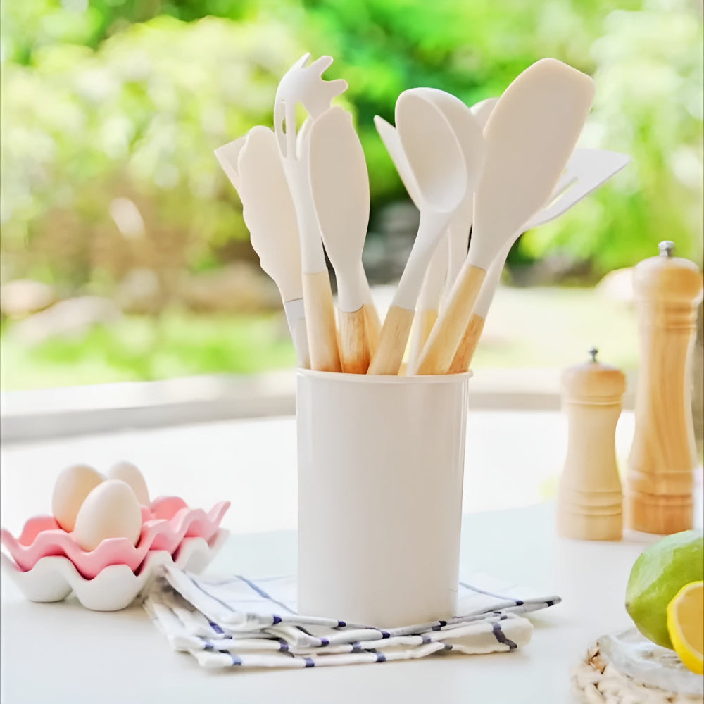 Kitchen Utensil Set 12-Piece | Heat-Resistant, Non-Slip Ergonomic Handles | Dishwasher Safe, Available in 9 Colours