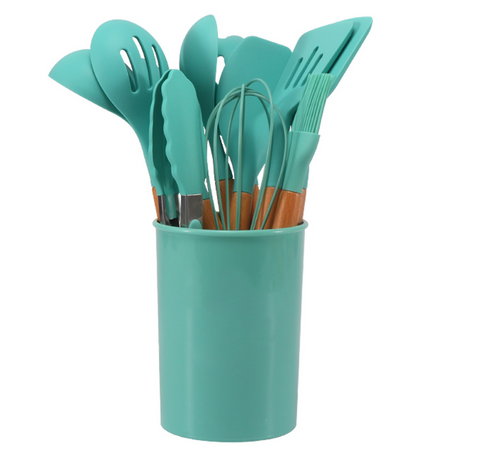 Kitchen Utensil Set 12-Piece | Heat-Resistant, Non-Slip Ergonomic Handles | Dishwasher Safe, Available in 9 Colours