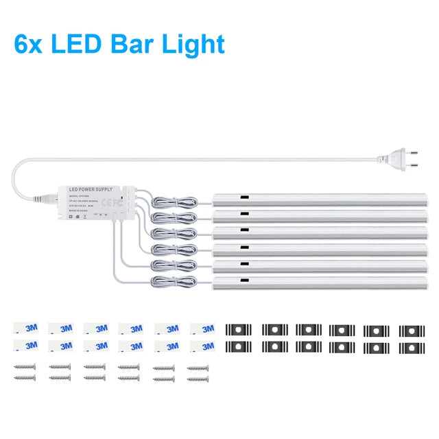 Kitchen LED Under Cabinet Light with Sensor | Hand-Scan Motion LED Bar