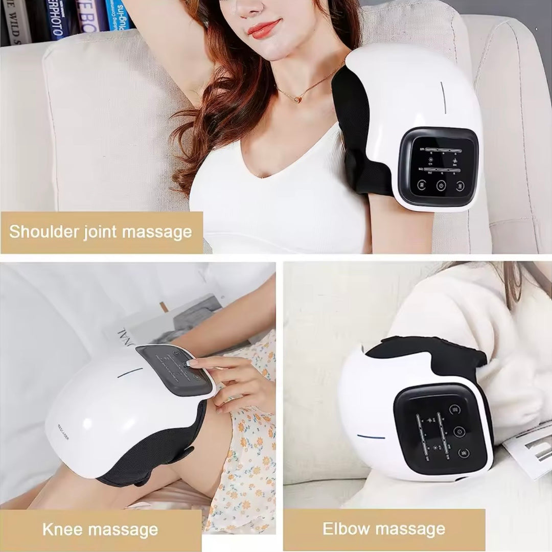 Knee Massager with Heat &amp; Red Light Therapy | Air Compression | USB Rechargeable | Portable