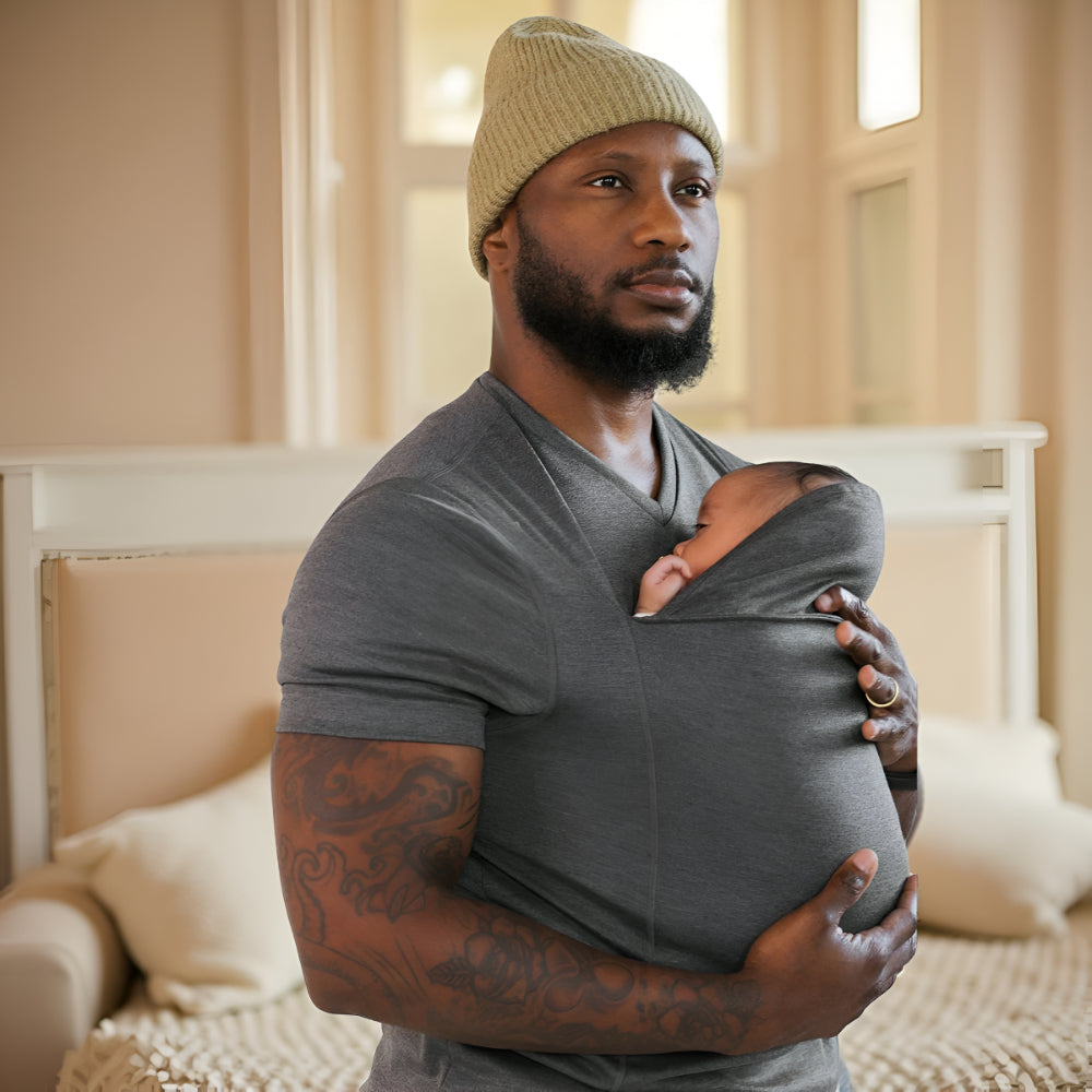 Hands-Free Baby Carrier T-Shirt Adjustable Infant Pouch 6